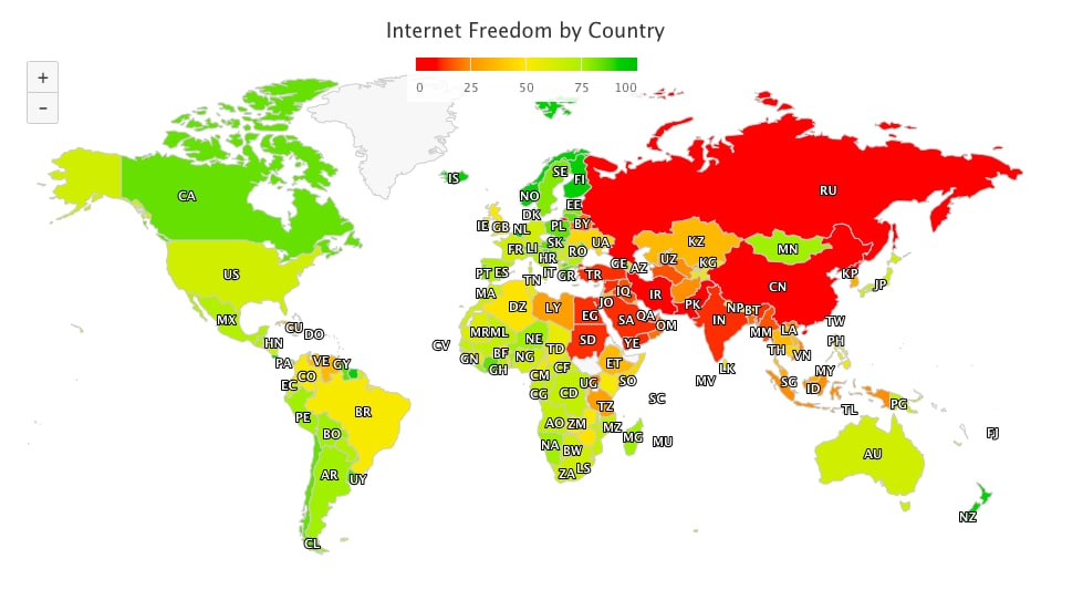 Доклад Cloudwards: Россия на предпоследнем месте по уровню свободы интернета в 2026 году