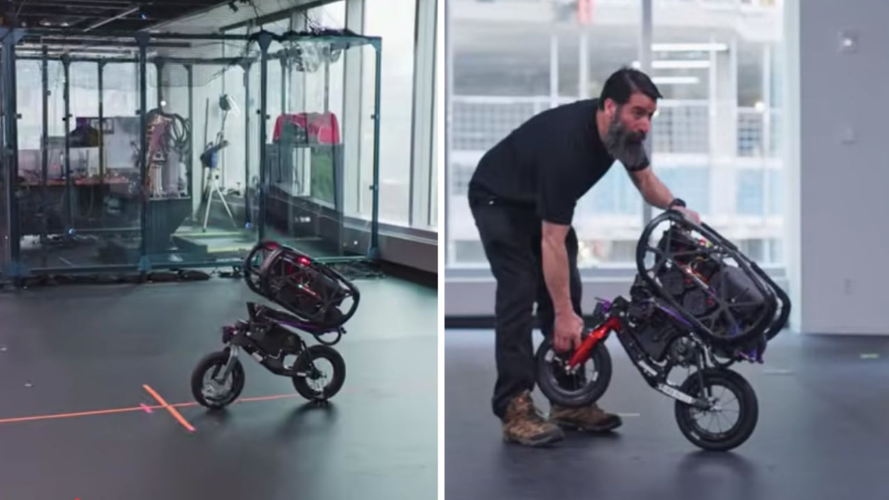 Учёные создали велоробота, который может ехать на высокой скорости и преодолевать препятствия