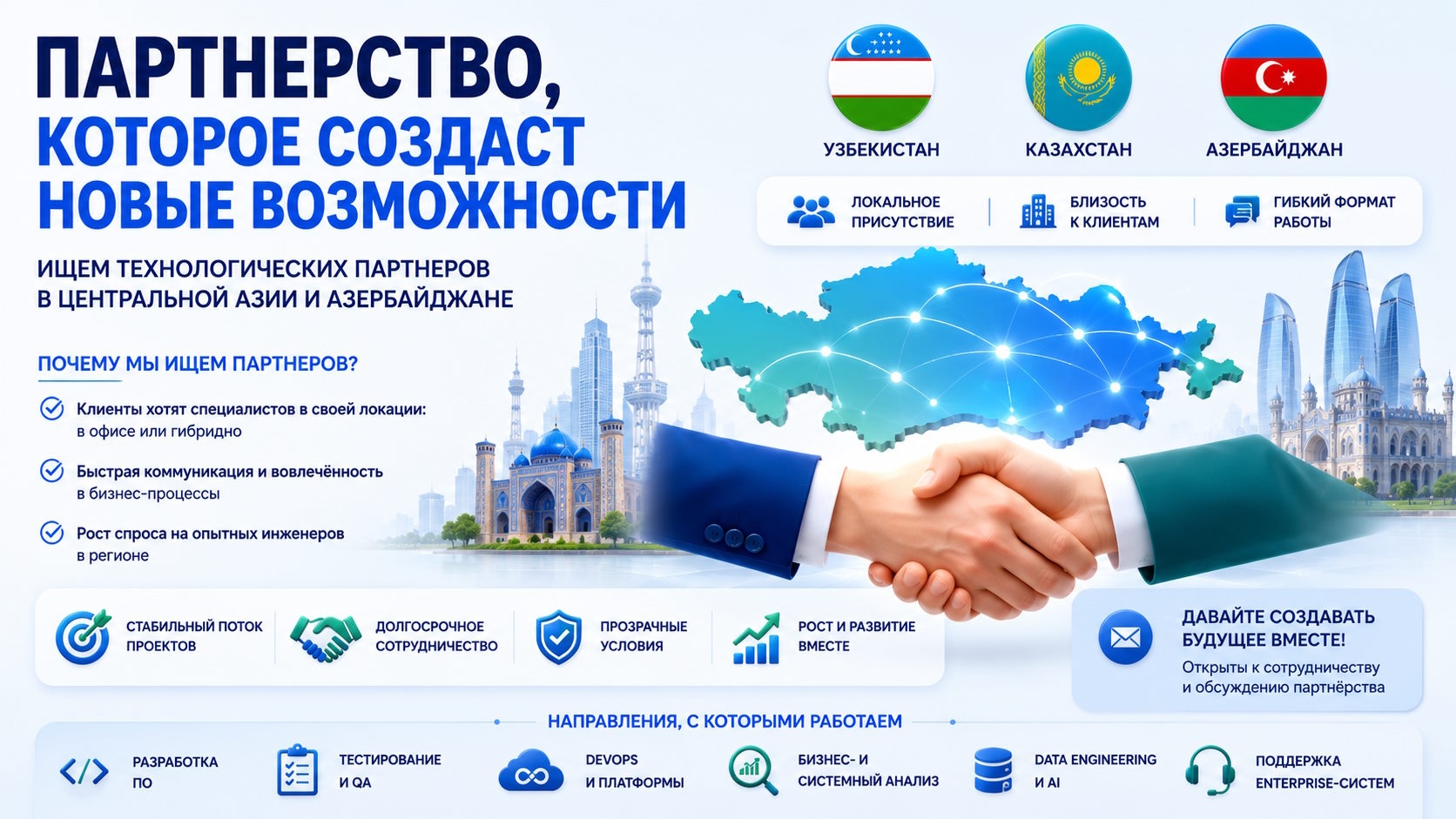 Организация (NDA) приглашает ИТ-компании Центральной Азии и Азербайджана к сотрудничеству в партнерской сети