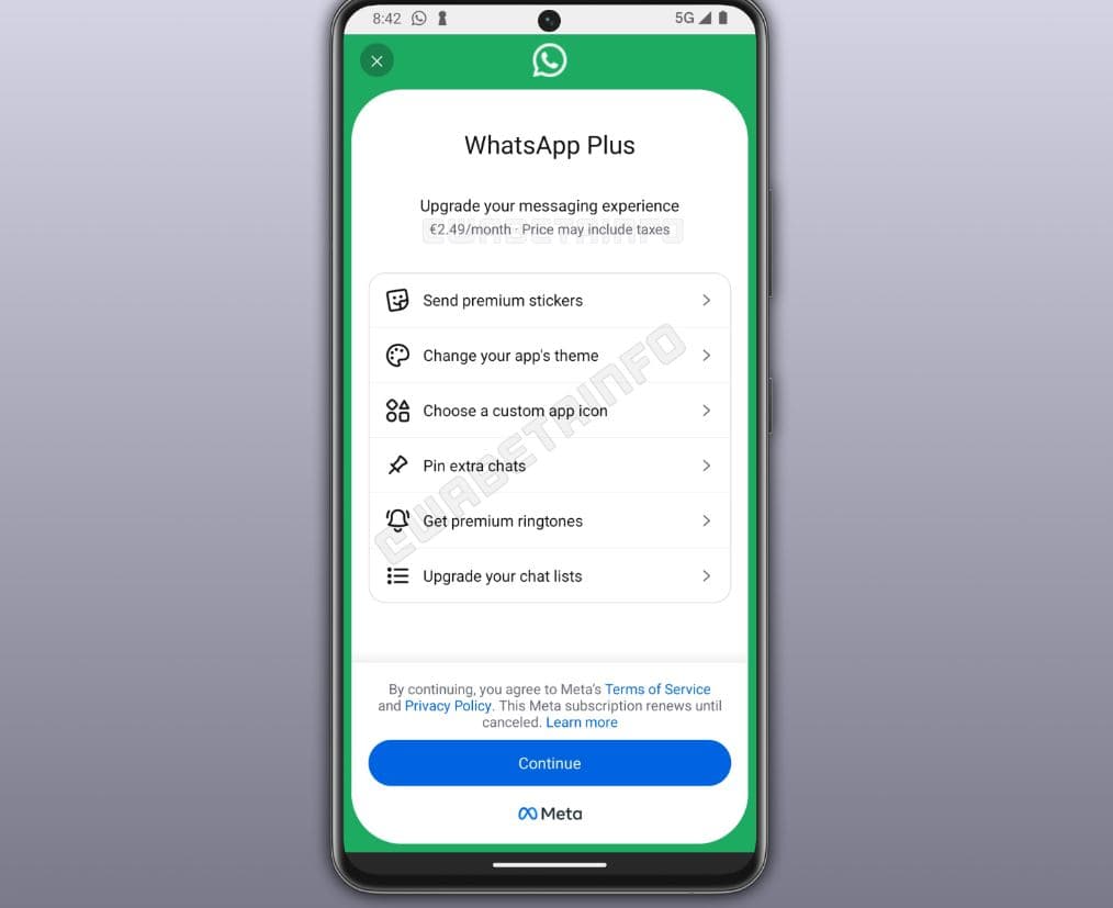 WhatsApp** тестирует подписку Plus со стикерами и другими опциями