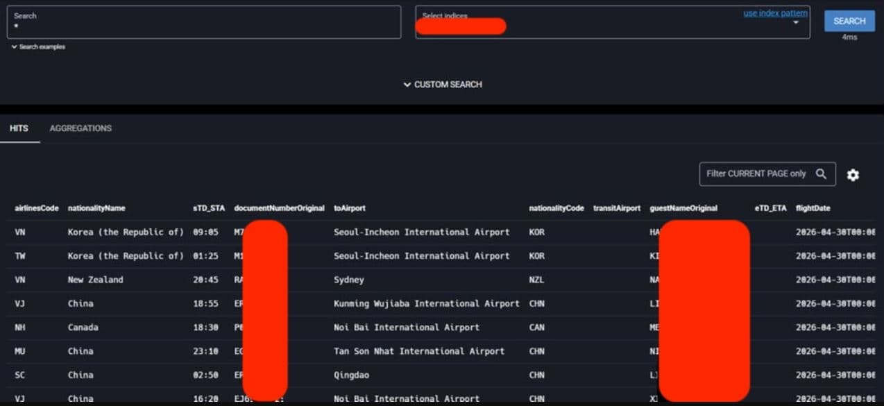 Утечка данных из вьетнамской базы данных APIS привела к раскрытию информации о 220 млн пассажиров