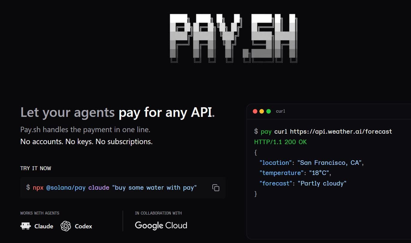 Авторы Solana объявили о запуске с Google сервиса Pay.sh для оплаты ИИ-услуг ИИ-агентами