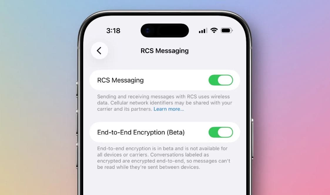 Apple снова тестирует сквозное шифрование RCS-чатов