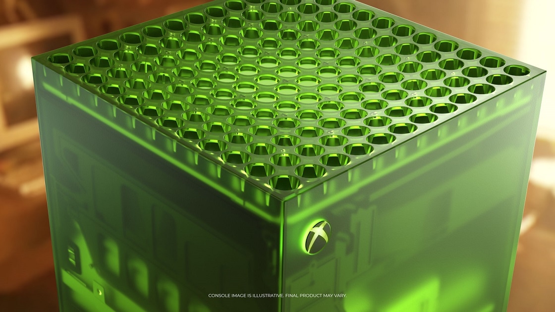 Microsoft показала юбилейную версию Xbox Series X в полупрозрачном зелёном корпусе