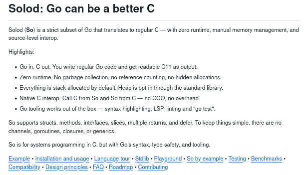 Представлен публике публичный инициатива языка программирования Solod