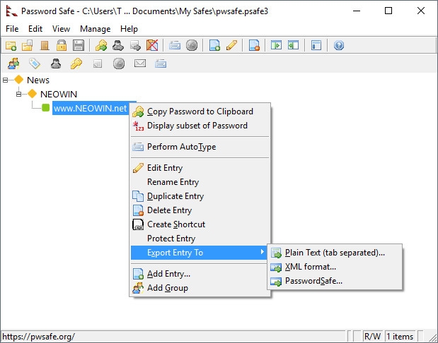 Вышла релиз открытого проекта Password Safe 3.72.0