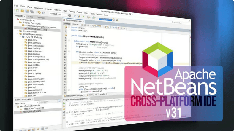 Версия интегрированной среда разработки Apache NetBeans 31