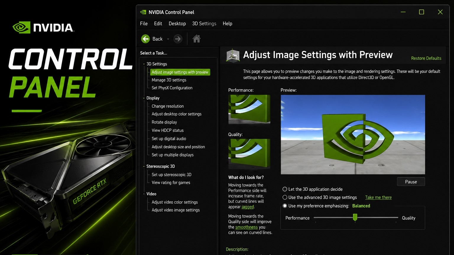 Nvidia откажется от Control Panel в пользу Nvidia App