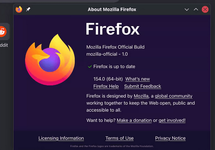 Выпуск Firefox 154.0