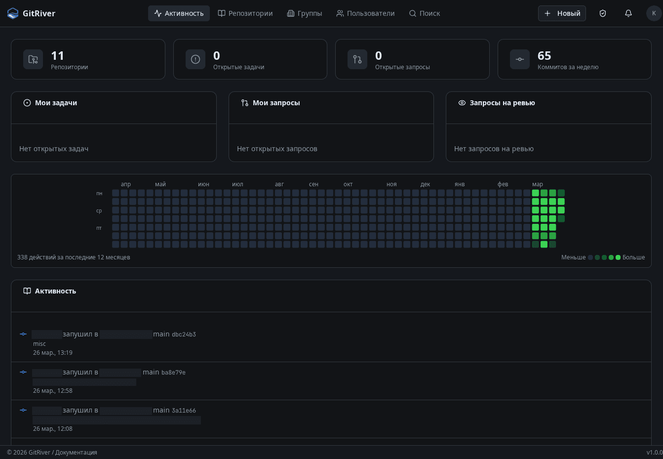 Выпуск GitRiver 1.0 — self-hosted платформы для управления git-репозиториями