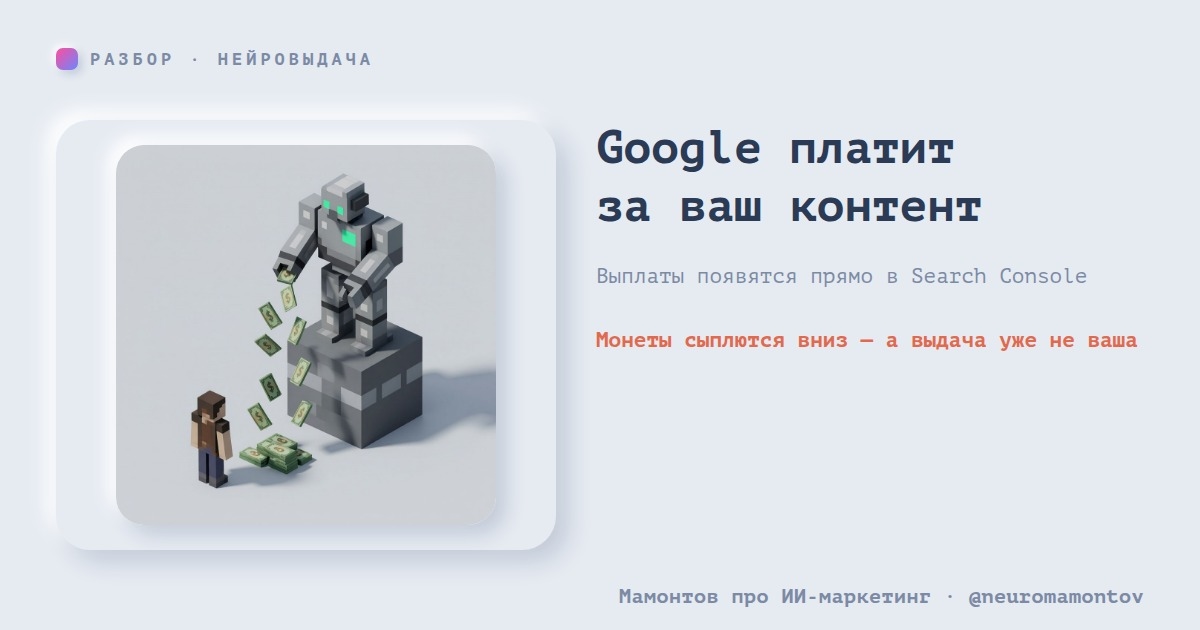 Google тестирует выплаты авторам за оригинальный контент