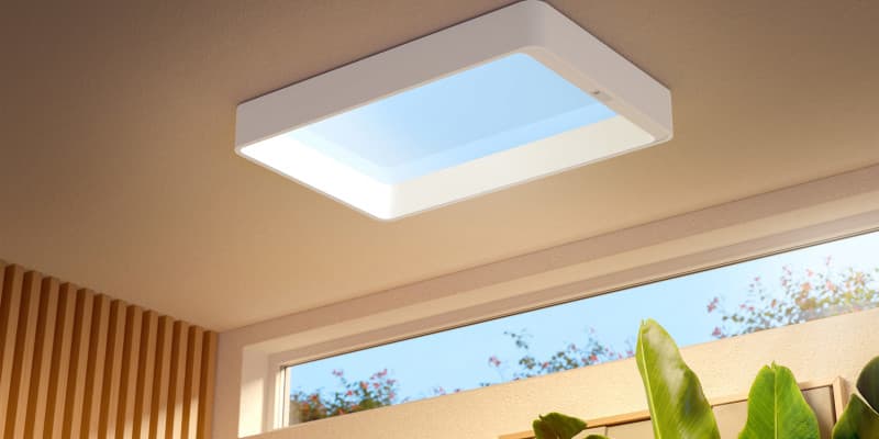 Philips представила потолочный светильник Philips Skylight, имитирующий дневной свет
