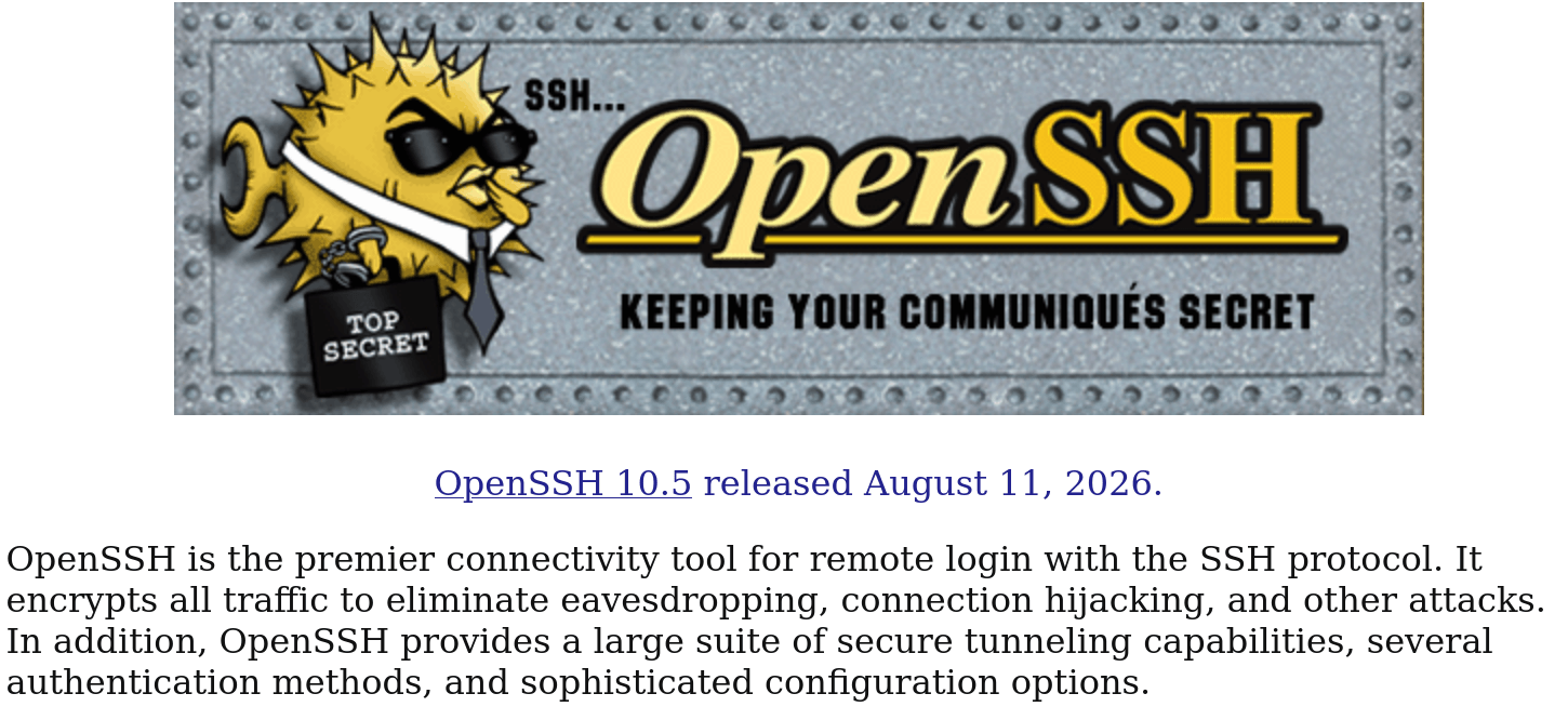 Вышел OpenSSH 10.5