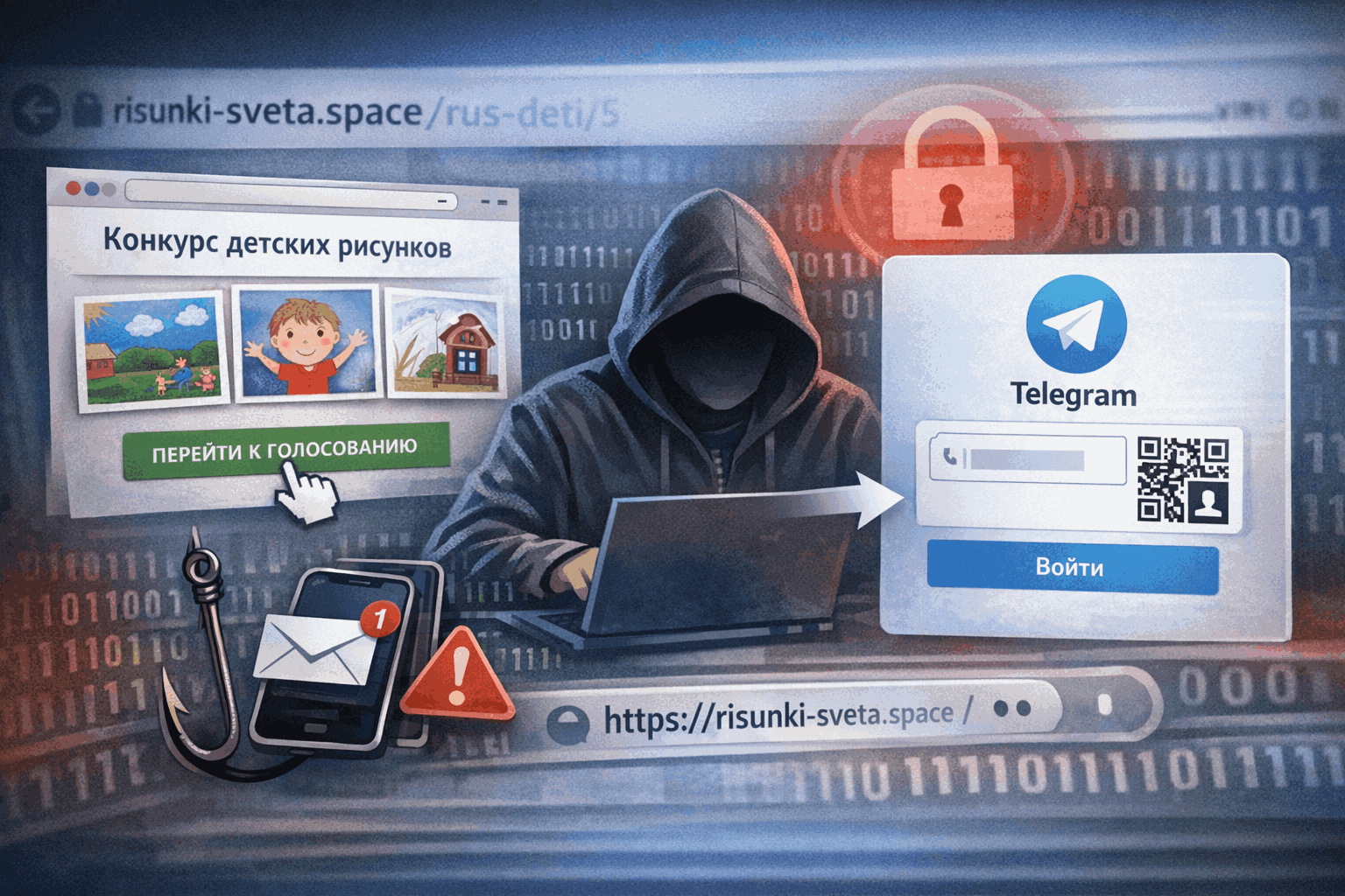 Фишинг через Telegram: модель с «голосованием» и угоном аккаунта
