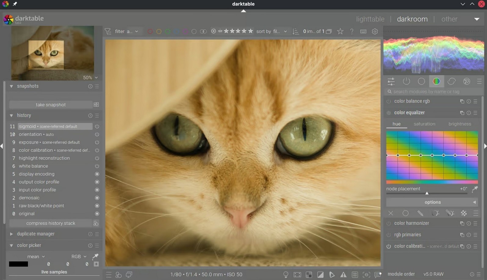 Выпуск Darktable 5.6 — открытого графического редактора для обработки фотографий в формате RAW