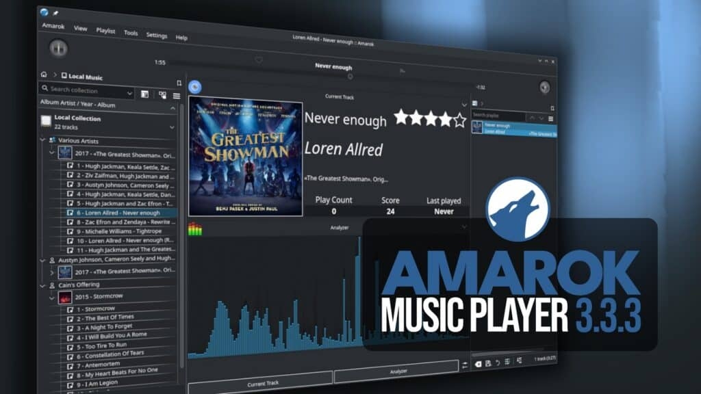 Вышло апдейт открытого аудиоплеера Amarok 3.3.3