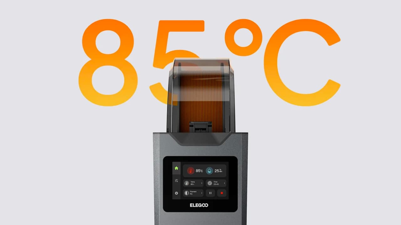 Elegoo представила свою первую сушилку для филамента с нагревом до 85 °C