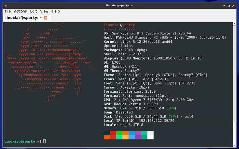 Вышел SparkyLinux 8.4 — дистрибутив на базе Debian 13 «Trixie» с возвращённой поддержкой 32-битных образов Live/Install