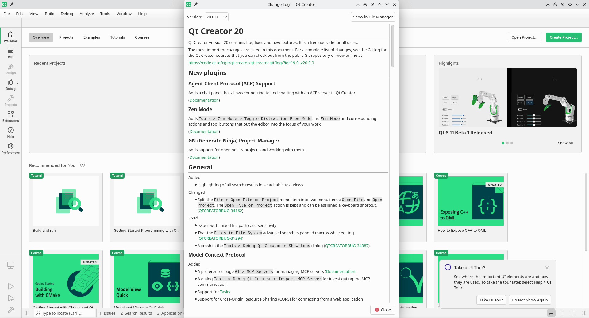 Вышла среда разработки Qt Creator 20