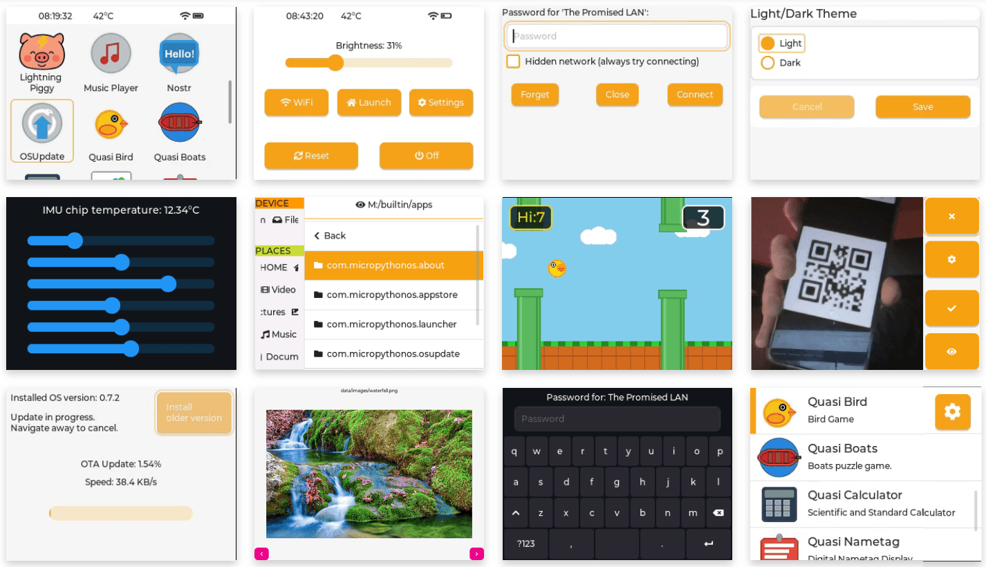 Версия ОС MicroPythonOS 0.9.0 с GUI для микроконтроллеров типа ESP32 на базе инструментария MicroPython