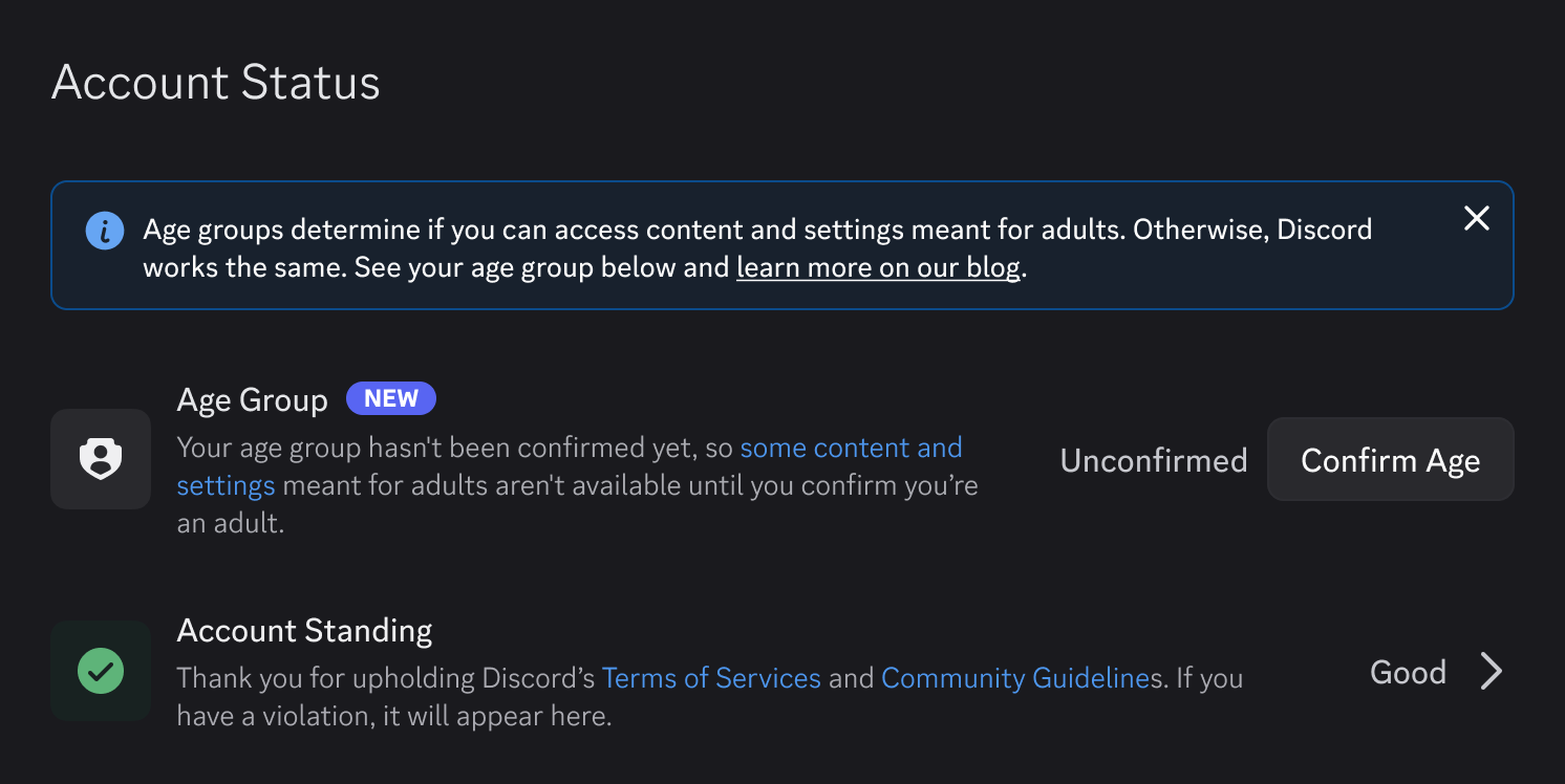 В Discord запустили новую систему проверки возраста пользователей