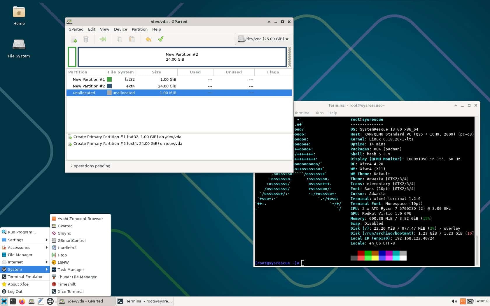 Выпуск дистрибутива SystemRescue 13.0